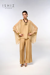 Italian Round Neck Blouse & Italian Silk Pants