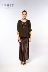 Italian V-Neck Plain Blouse