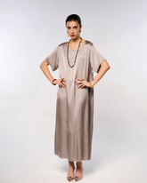 Italian Satin Plain Long Dress