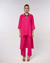 Italian Linen Long Back Blouse & Pants