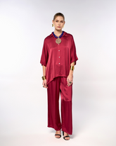 Italian Plain Satin Blouse