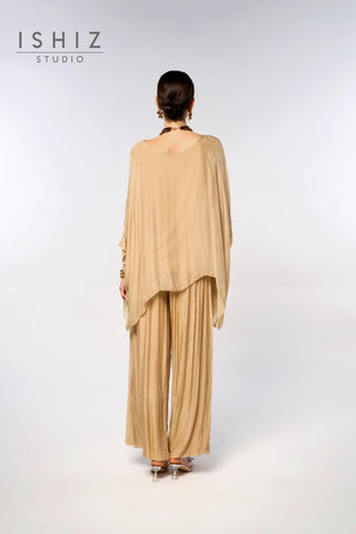 Italian Round Neck Blouse & Italian Silk Pants