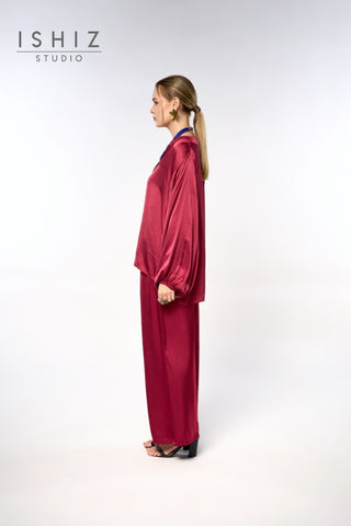 Italian Plain Satin Pants
