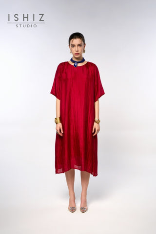 Pure Silk with Sleeve Dress