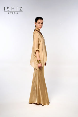 Italian V-Neck Plain Blouse