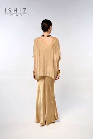 Italian V-Neck Plain Blouse