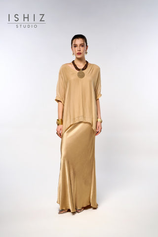 Italian V-Neck Plain Blouse