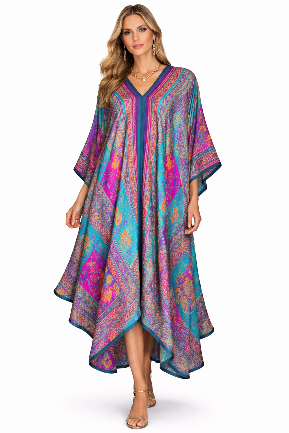 Handblock Printed Kaftan (Long Sleeves)