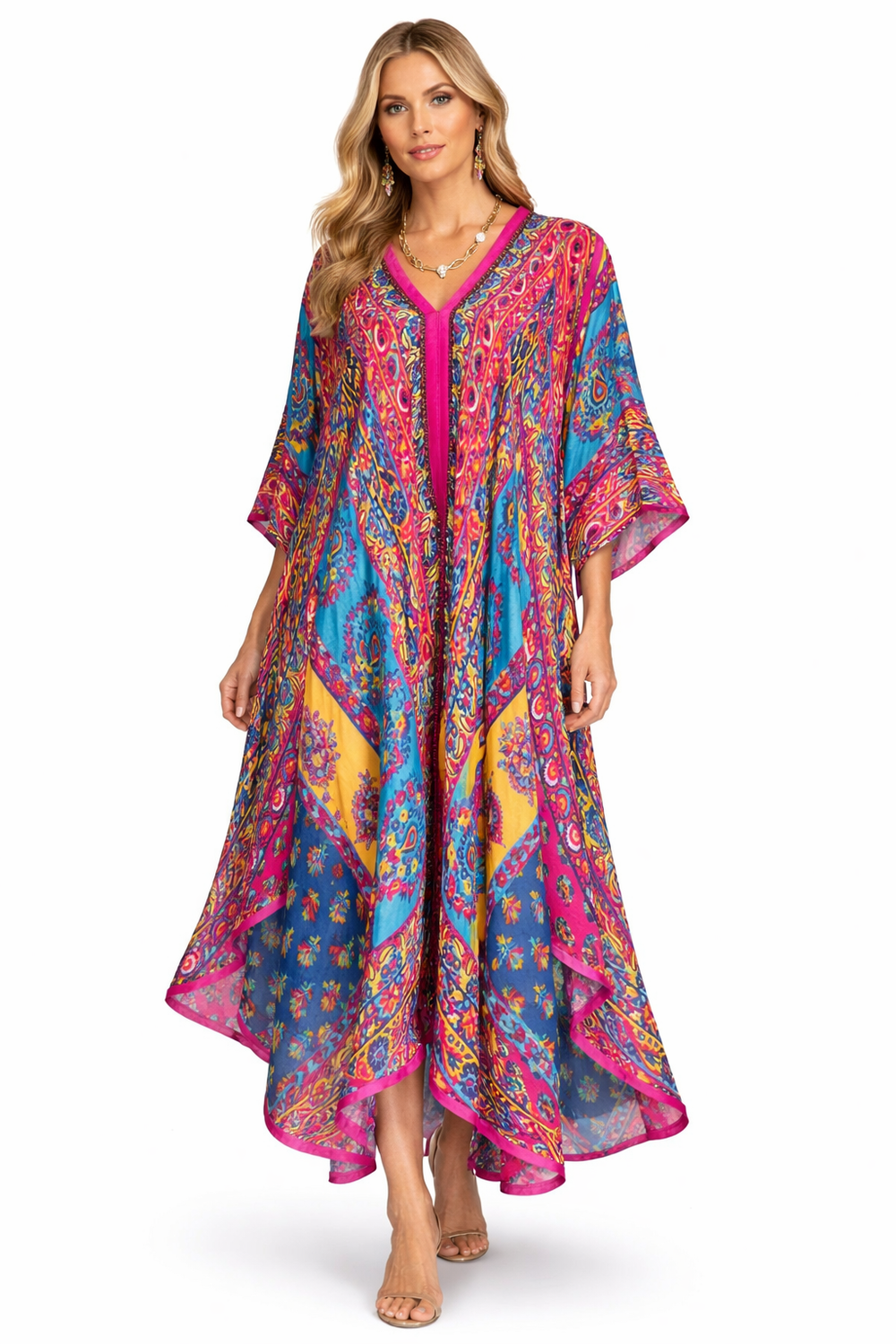 Handblock Printed Kaftan (Long Sleeves)