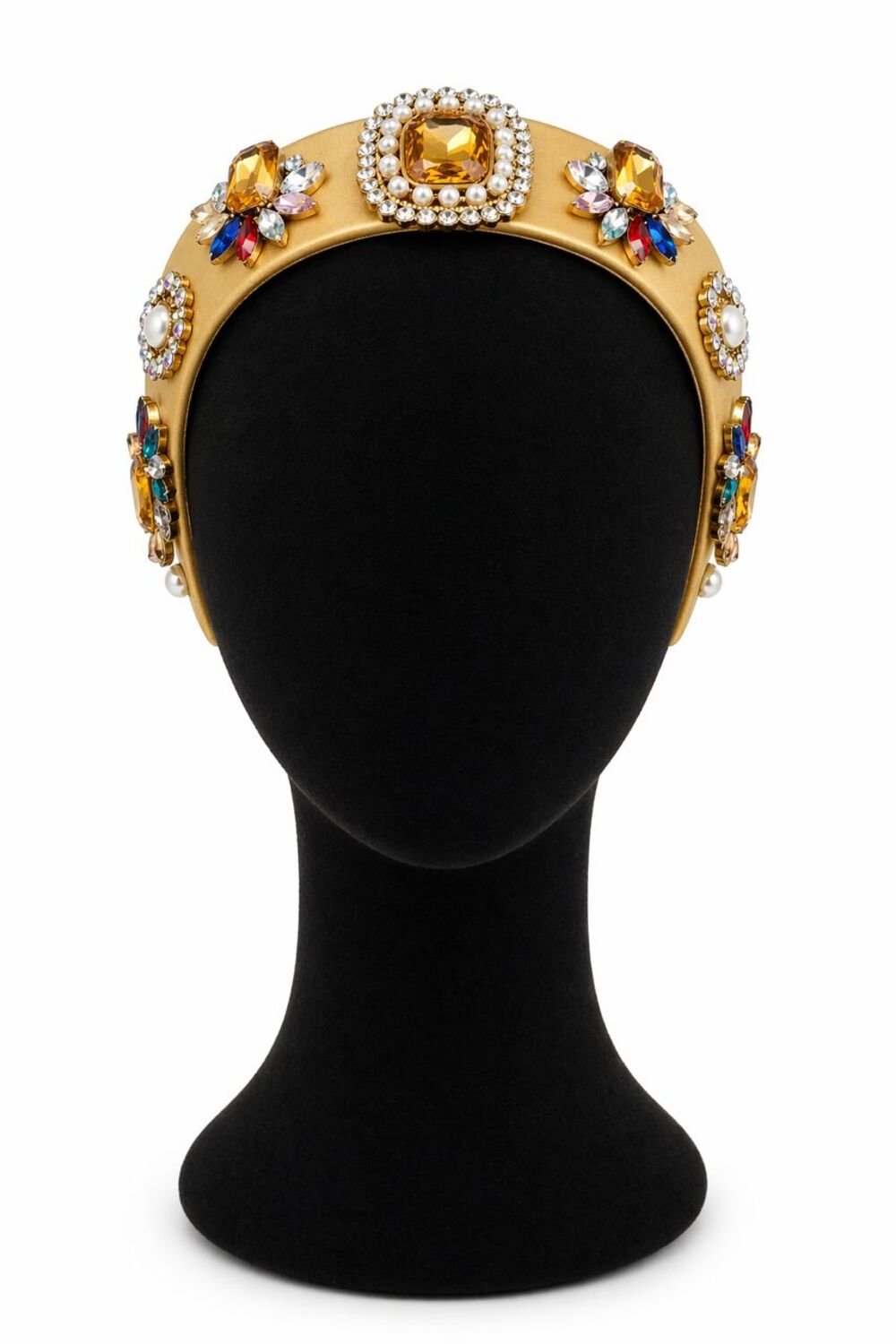 Headband with Flower Crystal Design