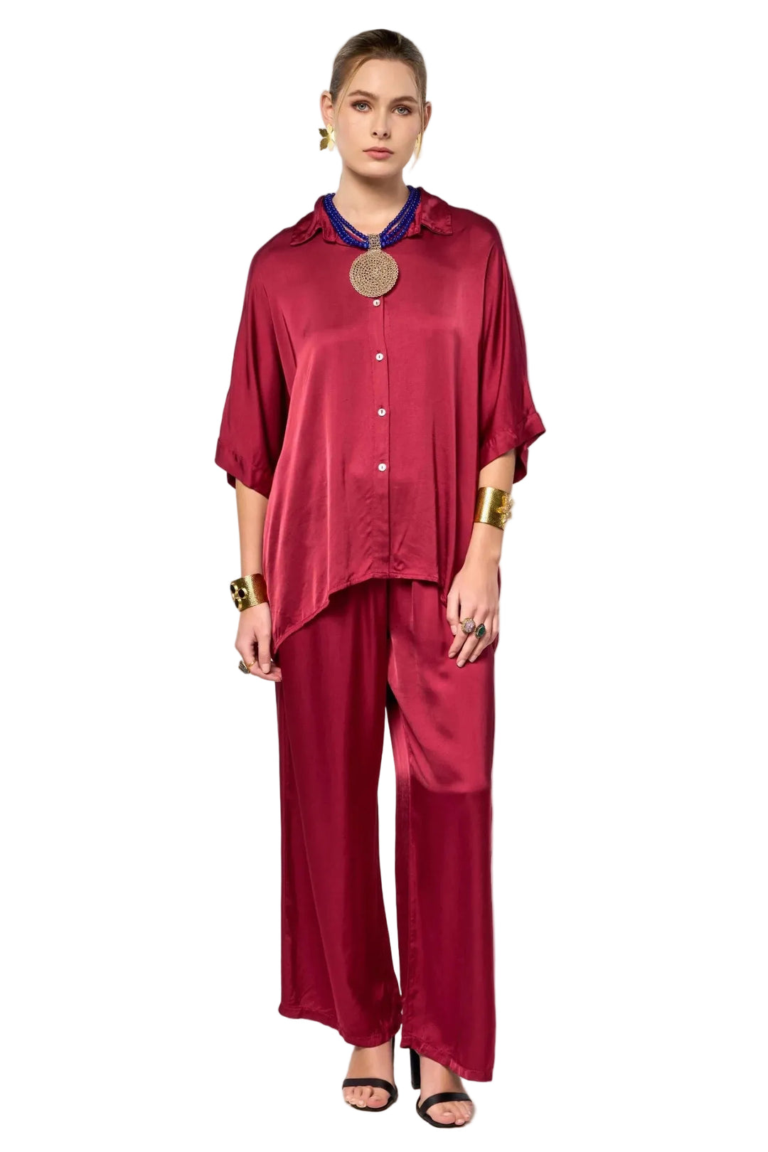 Satina Short Sleeves Blouse
