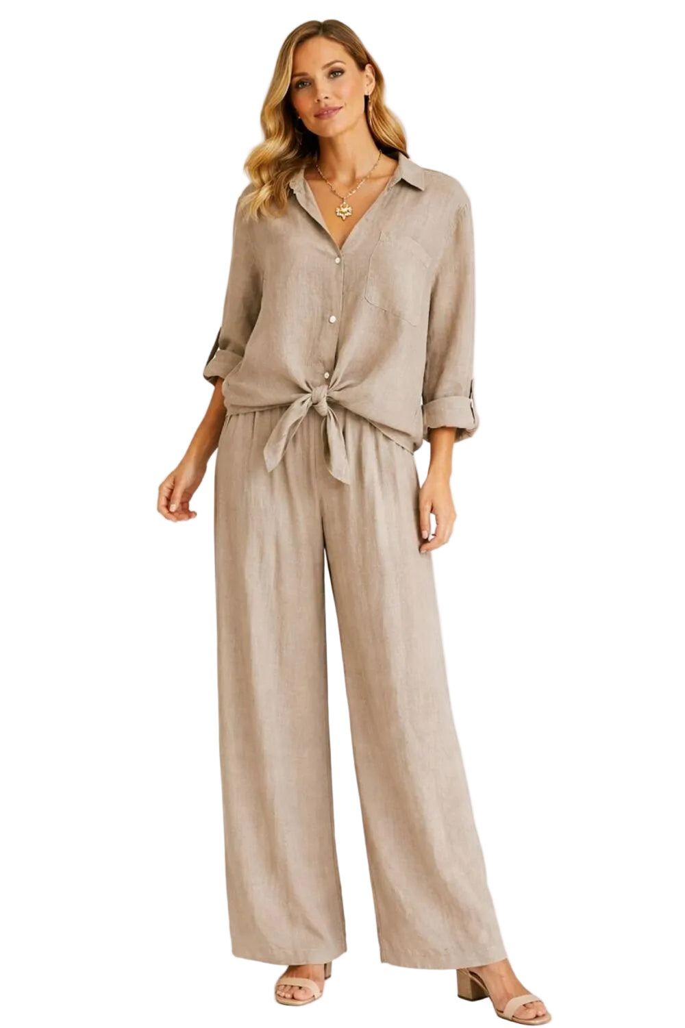 Lino Top with Knot