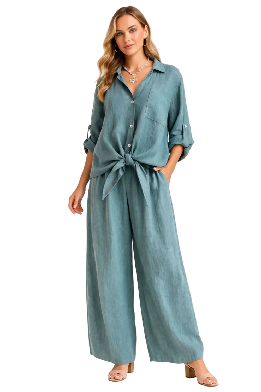 Lino Top with Knot