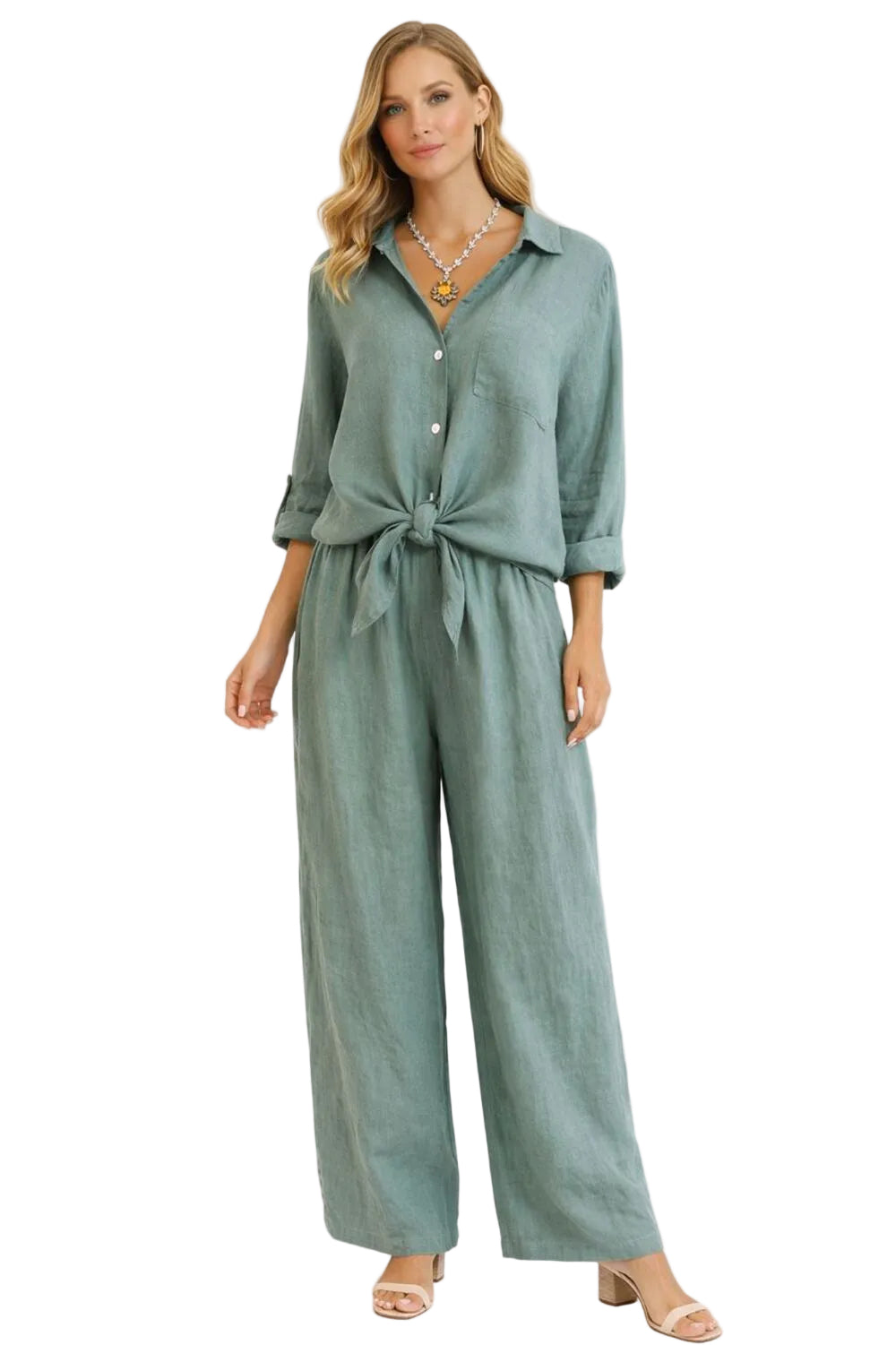 Lino Top with Knot