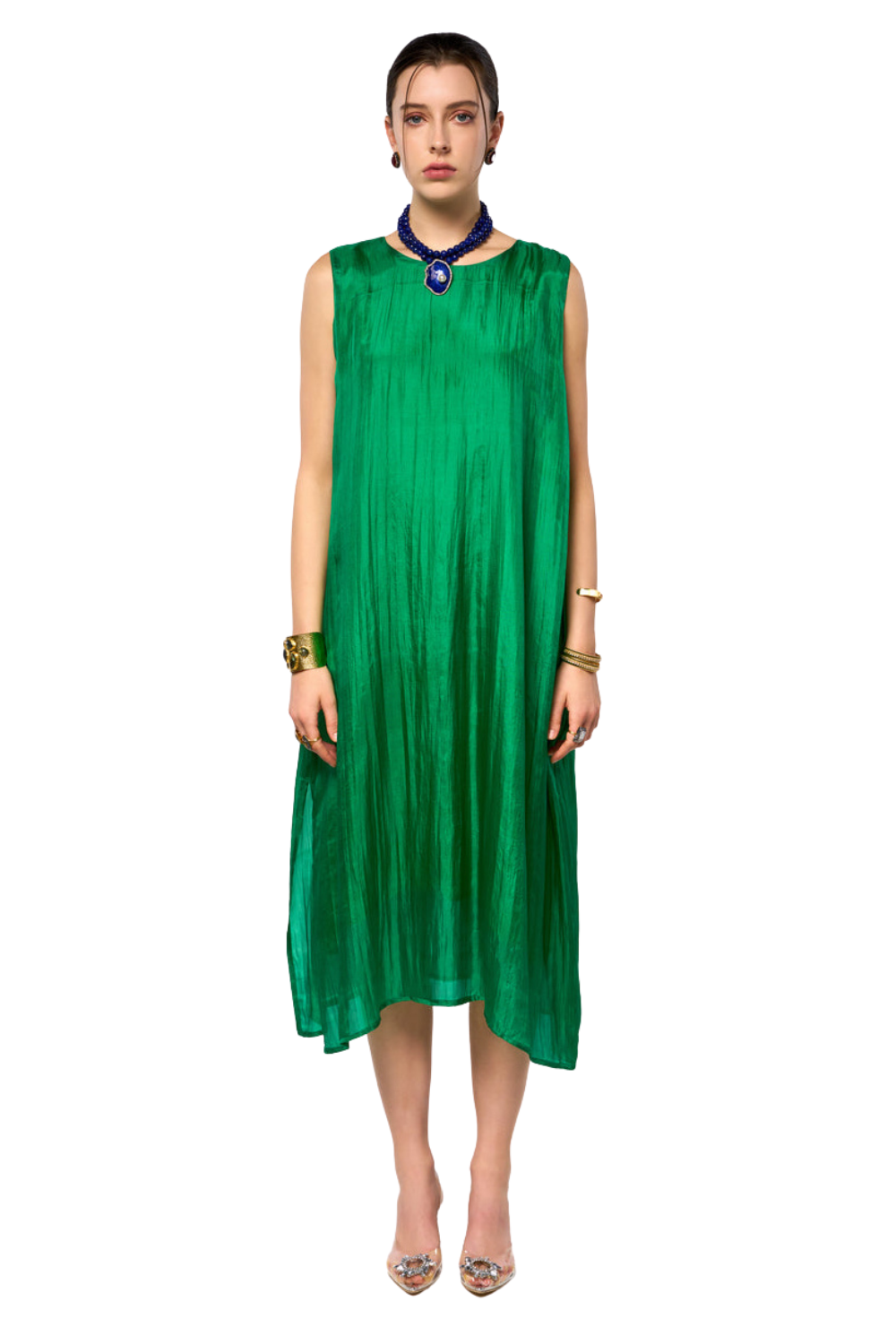 Leyla Silk Sleeveless Dress