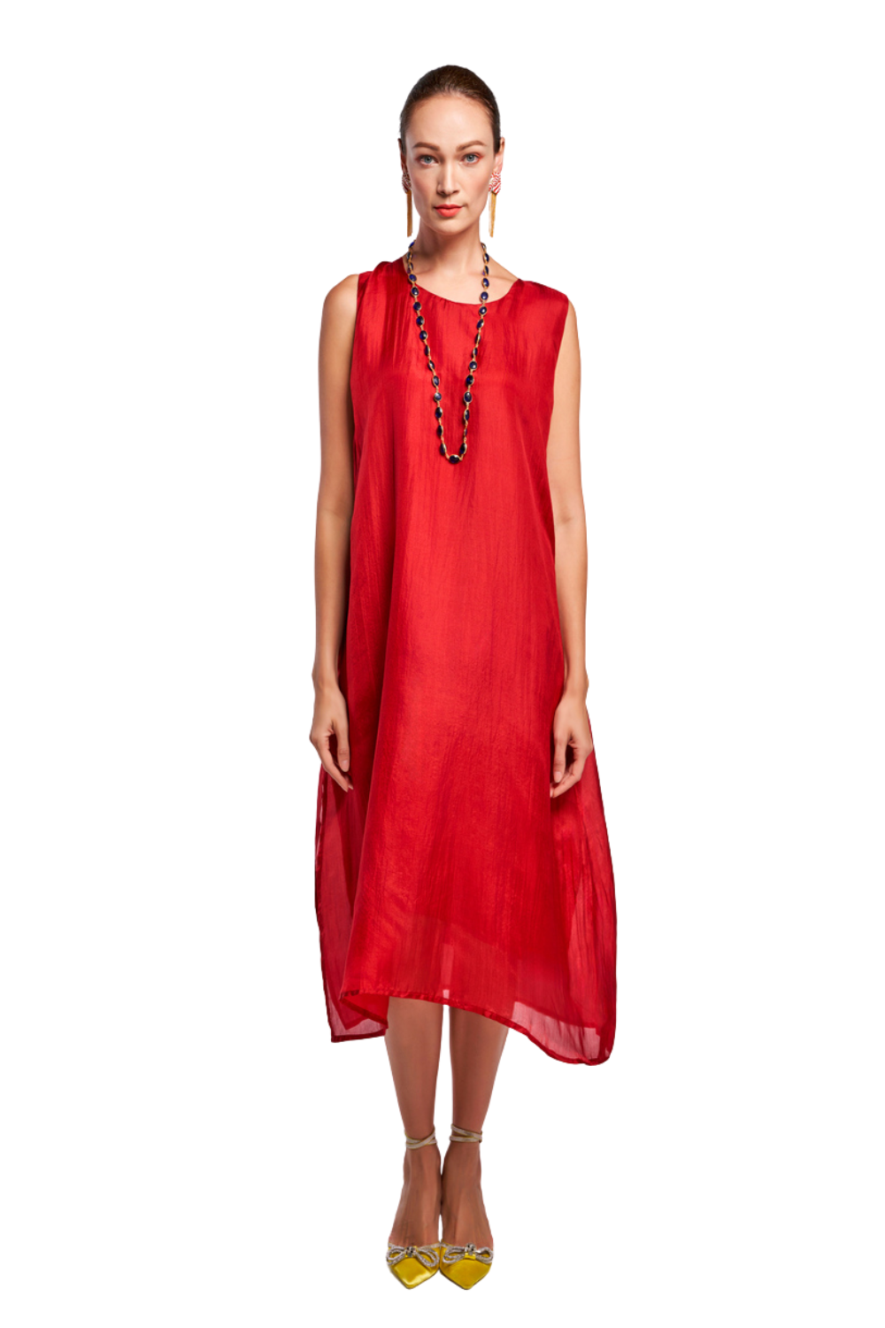 Leyla Silk Sleeveless Dress