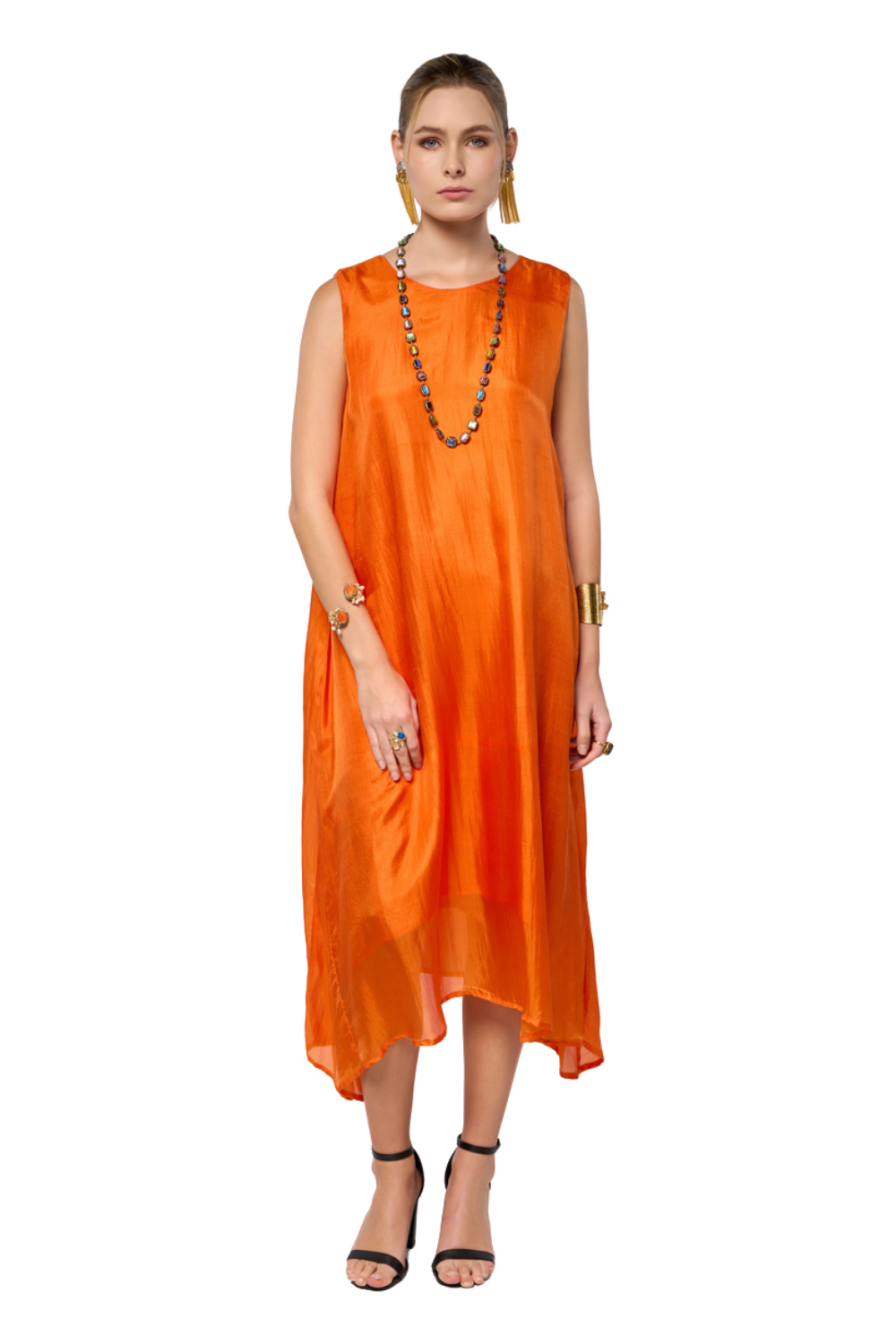 Leyla Silk Sleeveless Dress