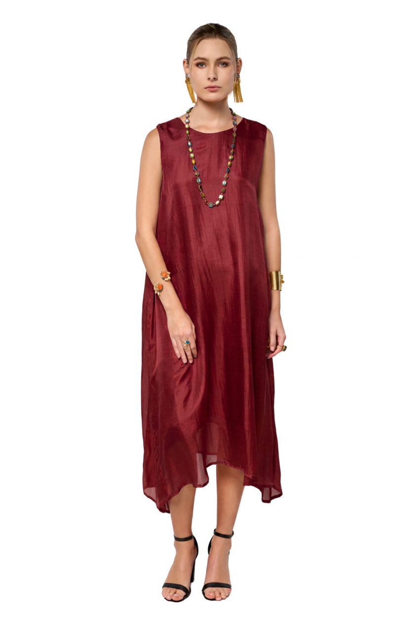 Leyla Silk Sleeveless Dress
