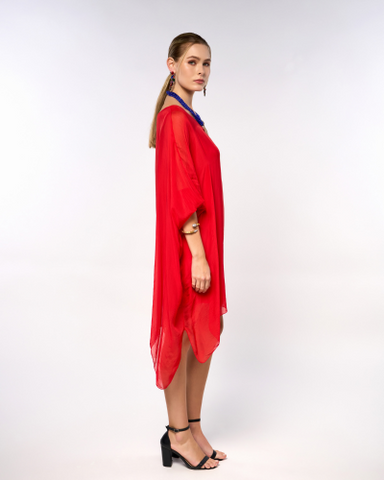Italian Plain Long Blouse with Cuffs