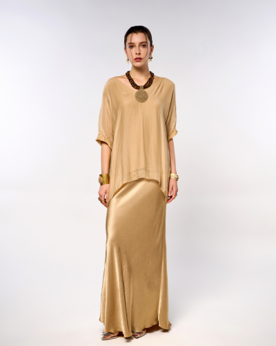 Italian V-Neck Silk Blouse
