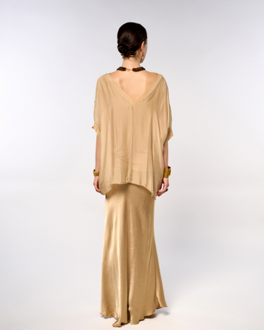 Italian V-Neck Silk Blouse