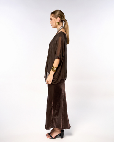 Italian V-Neck Silk Blouse