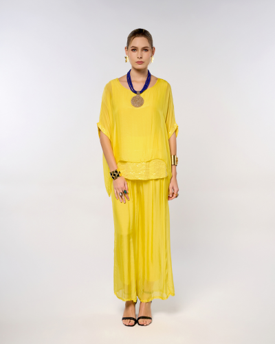 Italian Plain Silk Pants