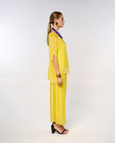 Italian Plain Silk Pants