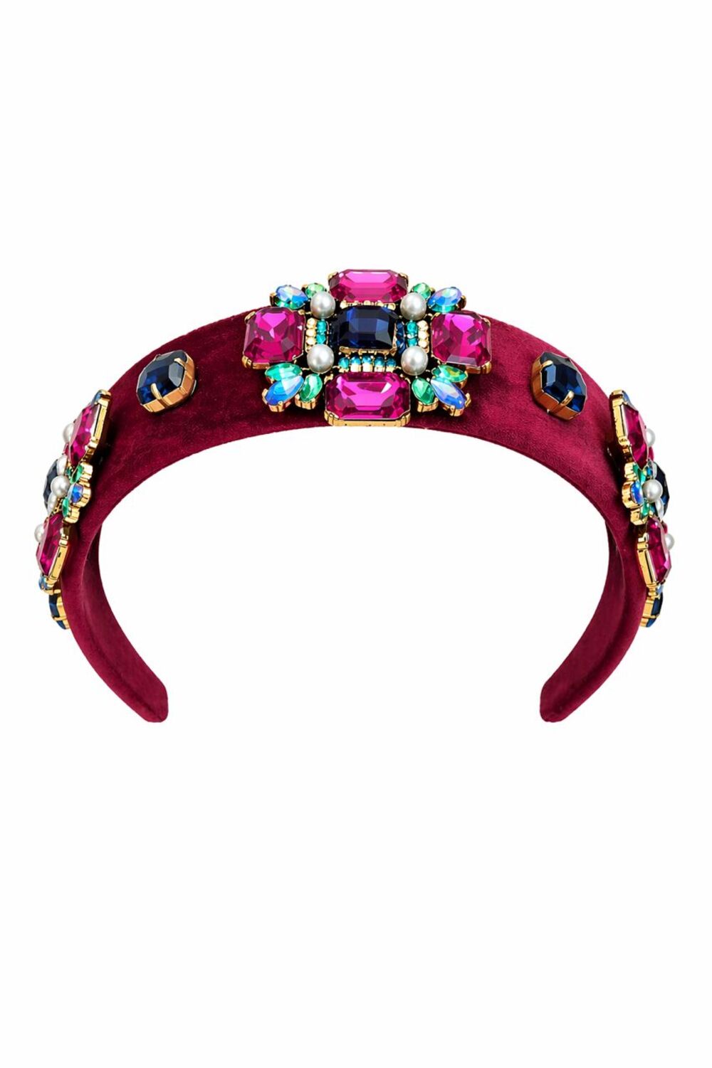 Velvet Headband with Crystal