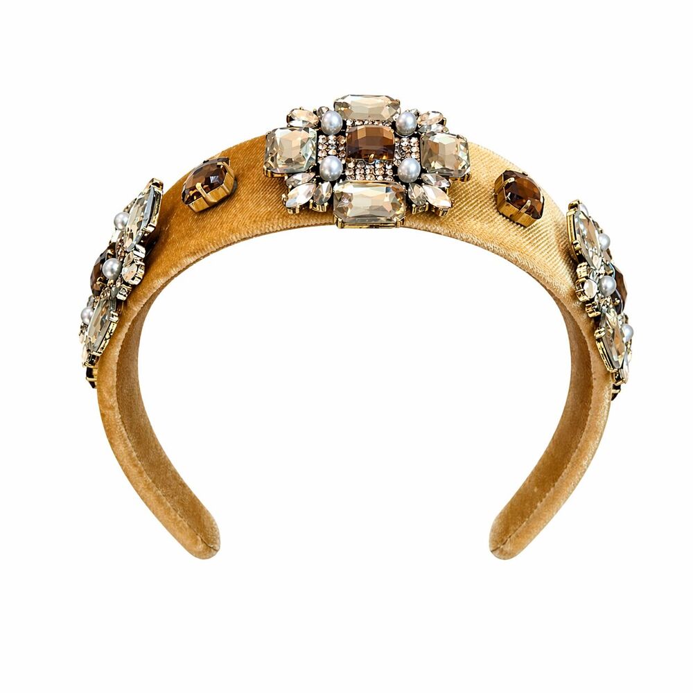 Velvet Headband with Crystal
