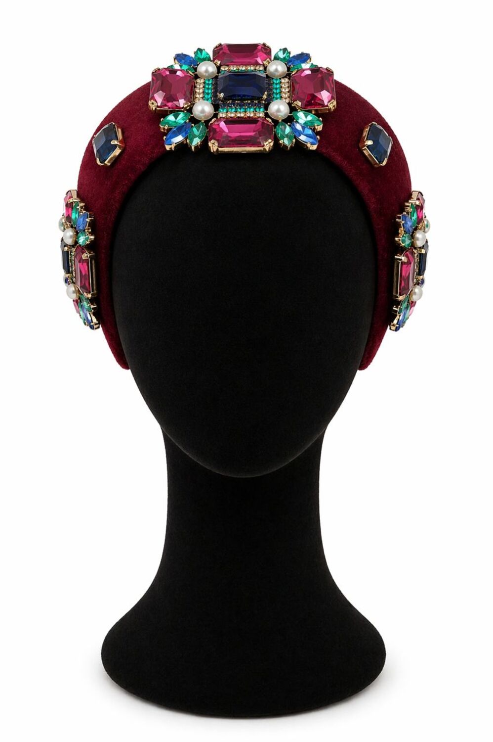 Velvet Headband with Crystal